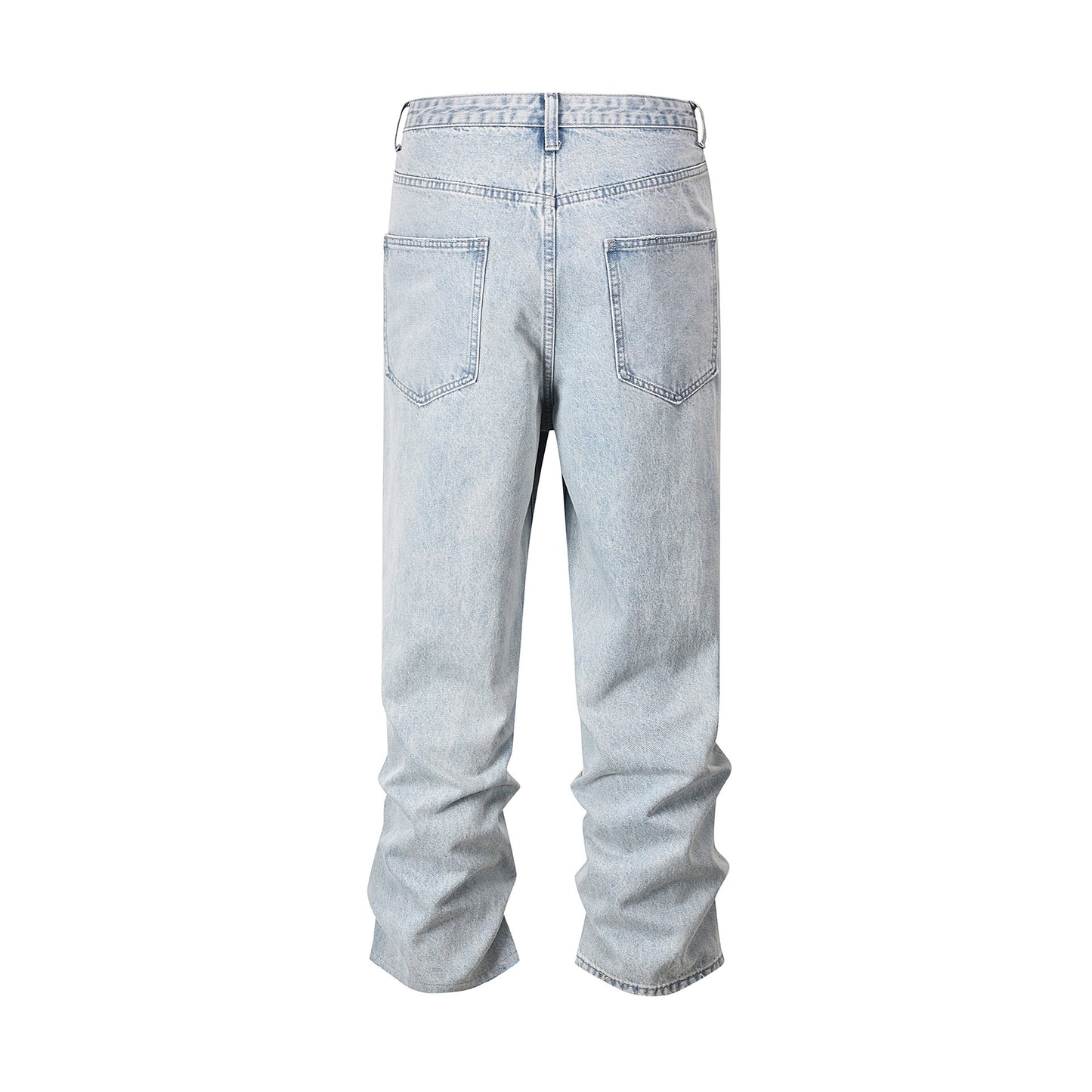 Ripped Frayed Stitching Baggy Pants Jeans