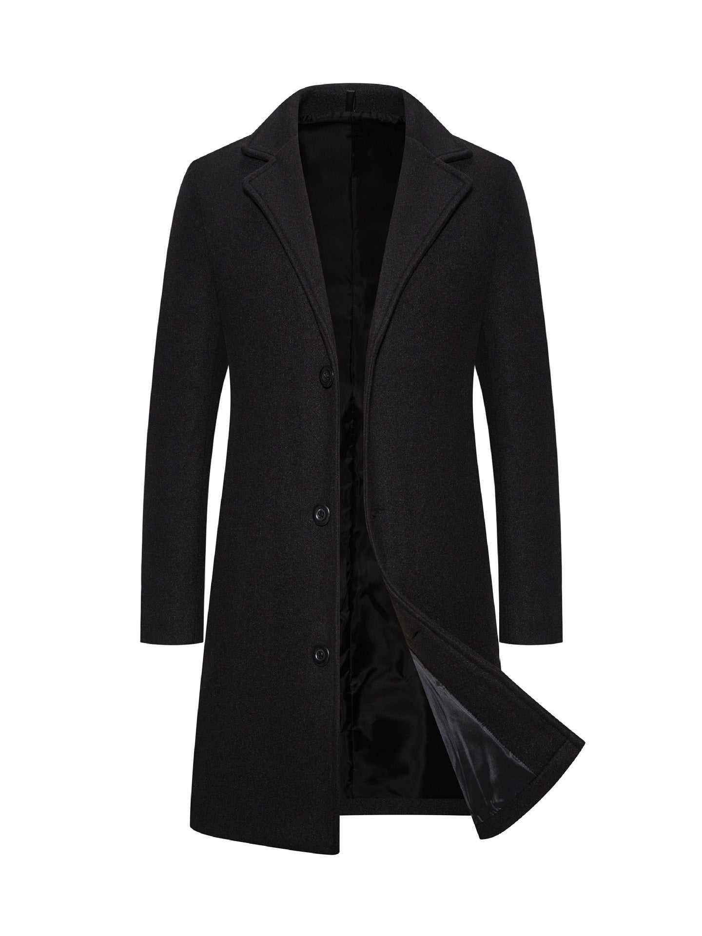 Men's Woolen Coat Slim-fit Mid-length Trench Coat