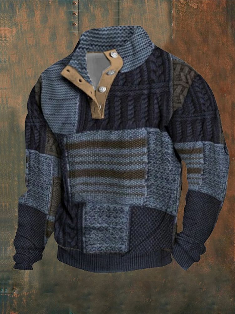 Half Zipper Sweater For Men Winter