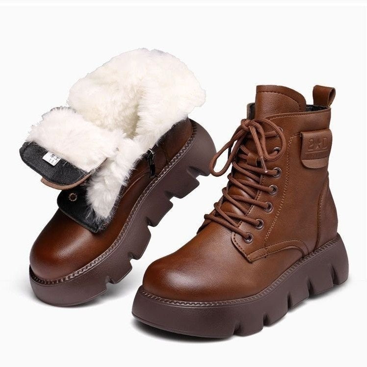 Women's Fur Snow Boots Winter Soft Fur