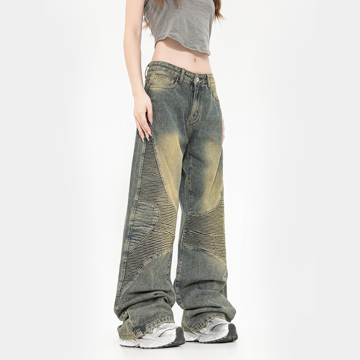 Straight Jeans Washed Yellow Mud Jeans