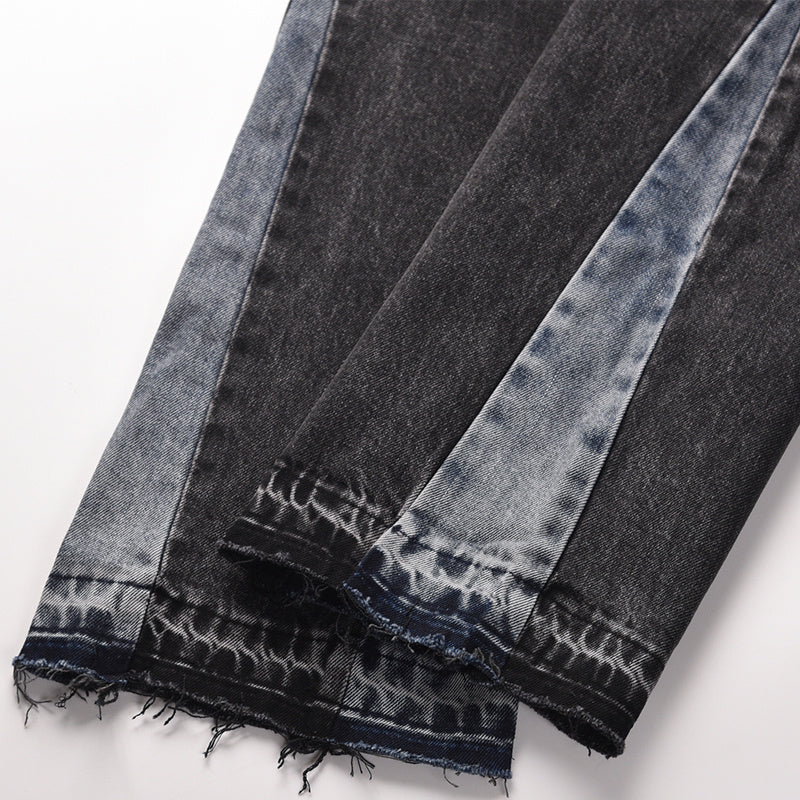 Structural stitching baggy jeans