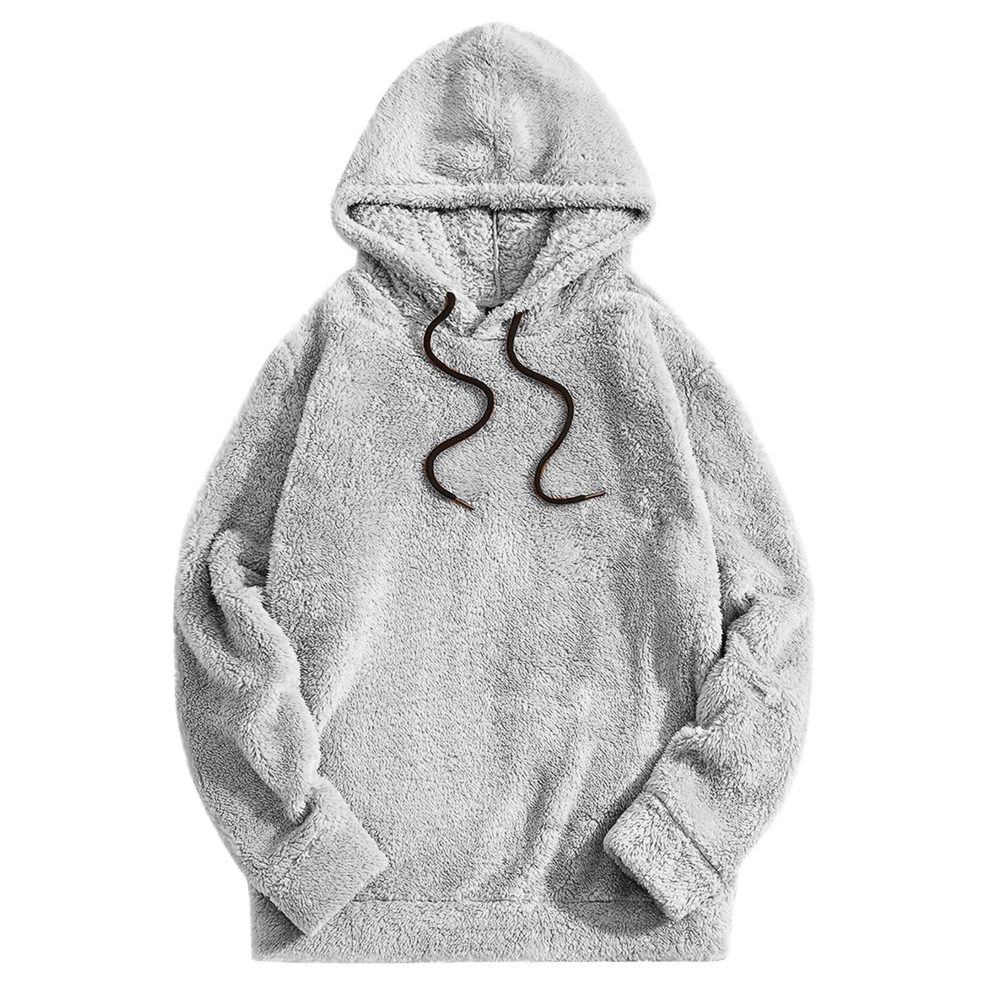 Autumn And Winter Thickening Double-sided Velvet Casual Loose Long-sleeved Hooded Sweater