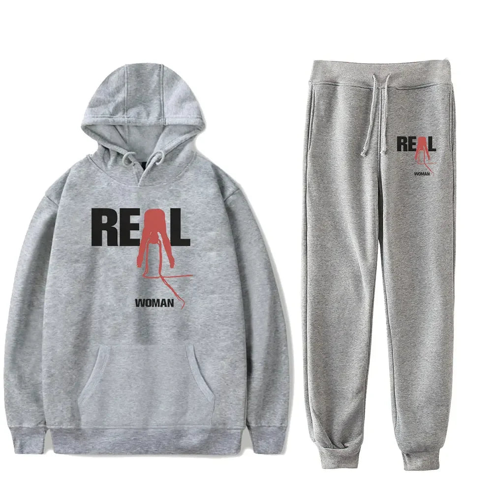 PartyNextDoor 4 Real Woman 2 Pieces Sets Tracksuit Men Hooded Sweatshirt+Pants Pullover Hoodie Casual Sportwear