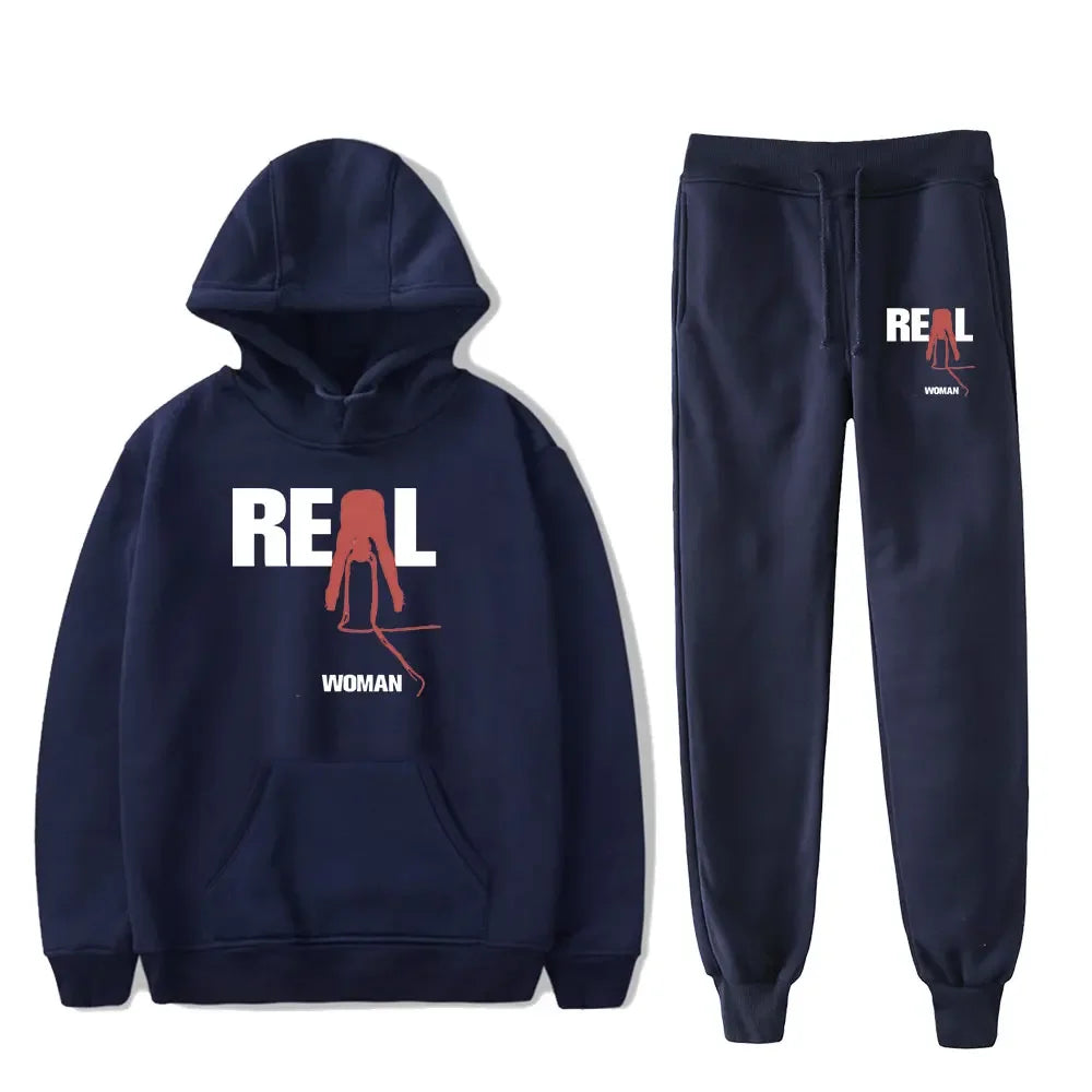 PartyNextDoor 4 Real Woman 2 Pieces Sets Tracksuit Men Hooded Sweatshirt+Pants Pullover Hoodie Casual Sportwear