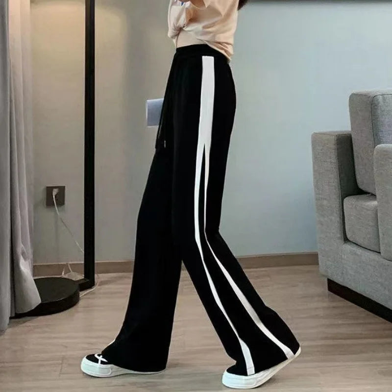 2024 Salt Style College Style Polo Hoodie Set for Women's Autumn New Casual Sports Wide Leg Pants Two Piece Set