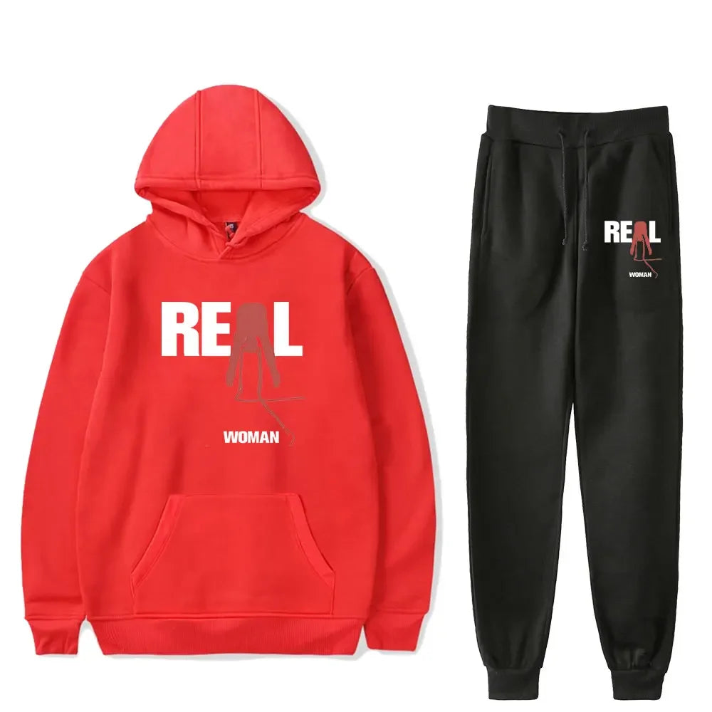 PartyNextDoor 4 Real Woman 2 Pieces Sets Tracksuit Men Hooded Sweatshirt+Pants Pullover Hoodie Casual Sportwear