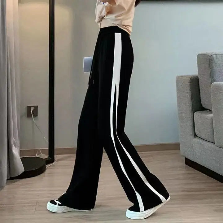 2024 Salt Style College Style Polo Hoodie Set for Women's Autumn New Casual Sports Wide Leg Pants Two Piece Set