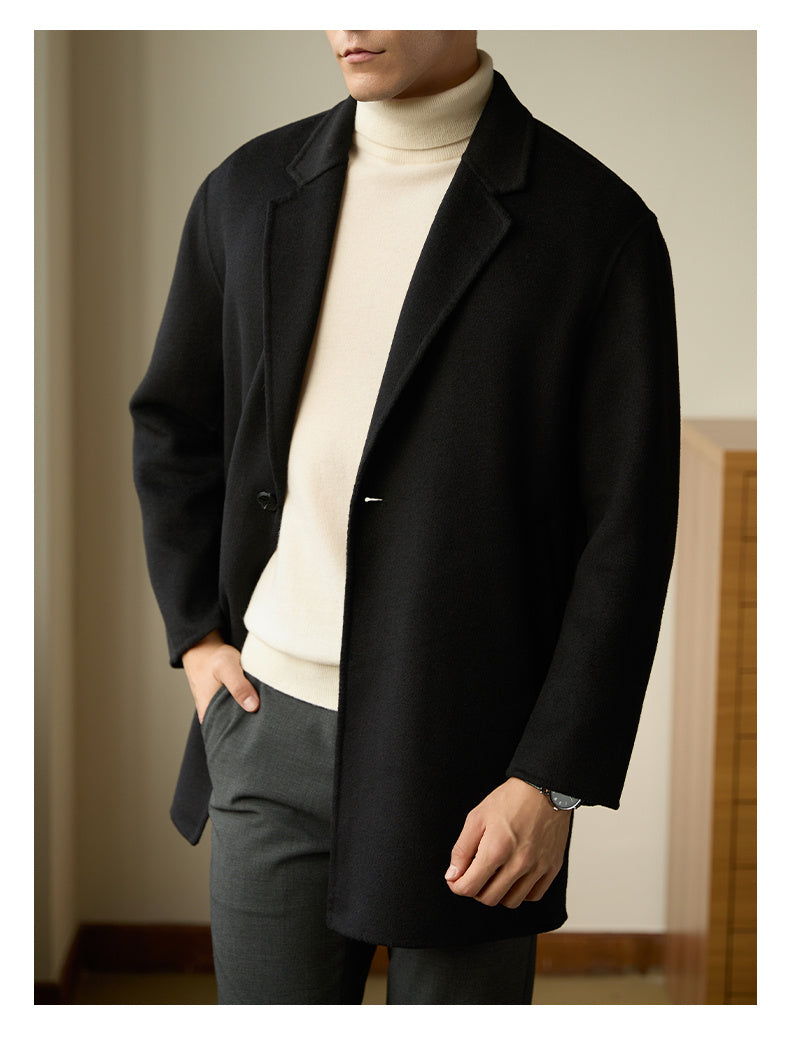 Men's Thermal Wool Blazer Collar Coat