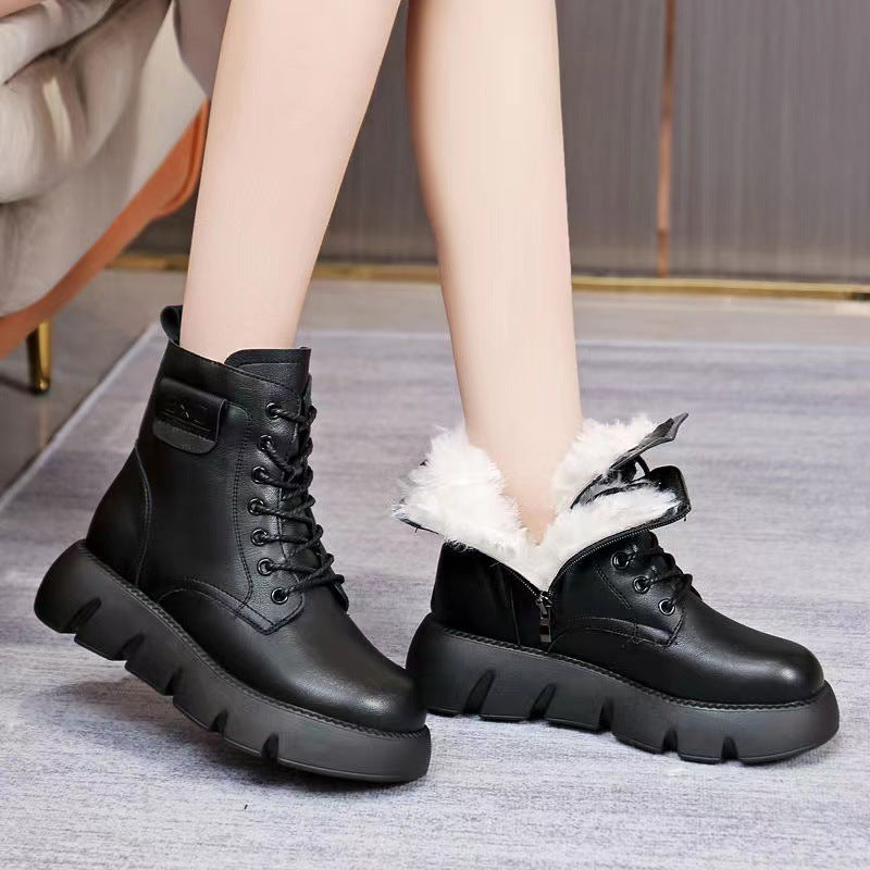 Women's Fur Snow Boots Winter Soft Fur