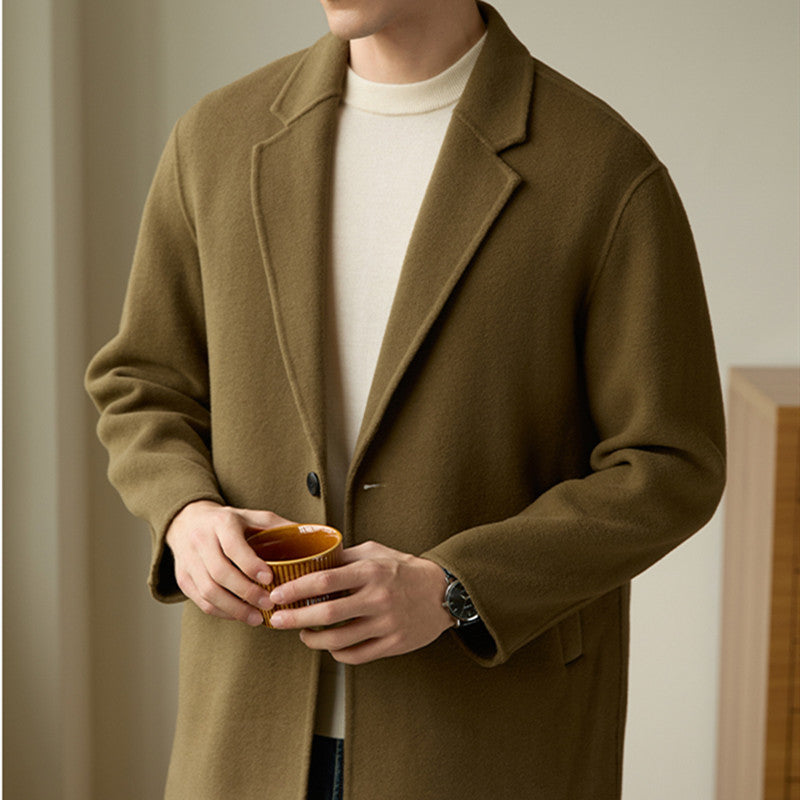 Men's Thermal Wool Blazer Collar Coat