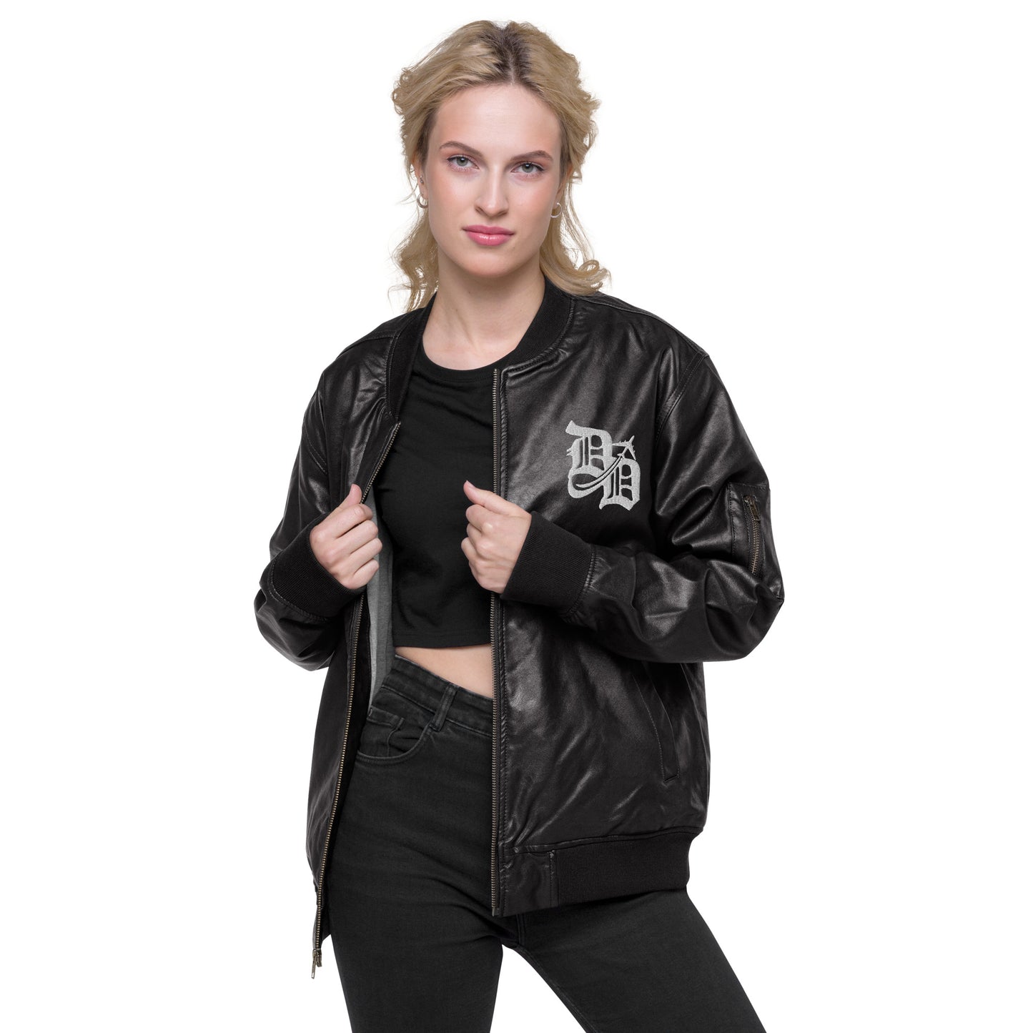 Leather Bomber Jacket